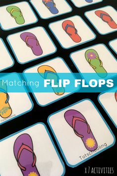 the matching flip flops game is shown here