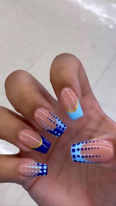 #pinterestphoto #pinterestrecipe #pinterestnails #pinterestproject #pinterestaddict #pinterestmom #pinterestfind #pinterestidea #pinterestinspiration #pinterestgirl #pinterestinspo #pinterestmarketing #pinterestfashion #pinterestdecor #pinterestparty #ilovepinterest #viapinterest #pinterestforthewin #pinterestbr #pinterestpic #lovepinterest #pinterestfinds #pinterestart #pinterestrecipes #pintereststyle #pinteresthome Blue Gel Nails, Yellow Nail, Colorful Nails, Coffin Nails Designs, Pretty Acrylic Nails