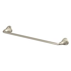 an image of a towel bar on a white background with the handle in brushed steel