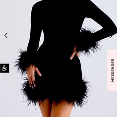 Bought An Xsmall And Needed A Small. Only Had 30 Days To Send Back And Missed The Time. Never Been Worn. Brand New. Still In A Nice Gift Box. On The Website For $269. Just Trying To Get As Much Money Back As Possible. [Price Firm] Bday Dresses Winter, Black Velvet Dress Short Formal, Feather Dress Short Black, Black Dress With Fur At The Bottom, Fur Neck Dress, Pretty Little Thing Birthday Dresses, Black Faux Dress, Christmas Little Black Dress, Black Dress With Birthday Sash