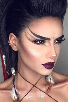 Halloween Schminke, Beautiful Halloween Makeup, Fantasy Make-up, Halloween Make-up Looks, Uhyggelig Halloween, Halloween Makeup Pretty