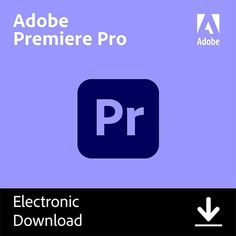 the adobe premiere pro logo with an arrow pointing to it