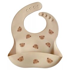 Silicone Baby Bib with Bears All Over Baby Boy Stuff, Bibs For Babies, Woman Costumes, Silicone Baby Bibs, Toddler Essentials, Baby Boy Bibs, Teddy Bear Design, Dream Family, Baby Necessities