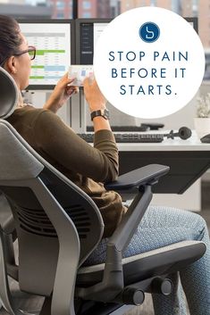 Using an ergonomic #officechair will help you stop pain before it starts. Luxury Office Chairs, Ergonomic Office Chair, The Back