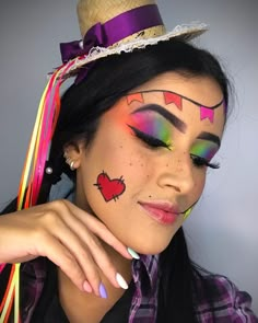 Maquiagem para festa junina: 60 ideias e tutoriais para arrasar How To Make Hair, Body Painting, Up Hairstyles, Cosplay Anime, Makeup Tutorial, Facial, Festival, Hair Styles, Makeup