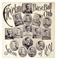 an advertisement for the cleveland baseball club featuring players from all over the world in their uniforms