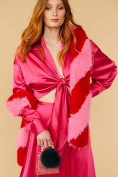 Elevate your outfit with our super soft contrasting colour faux fur scarf is the perfect way to add a pop of colour to your outfit.  15% Acrylic 85% Modacrylic Twisted Scarf, Red Outfits, Faux Fur Scarf, Faux Fur Bag, Dopamine Dressing, Leather Coat Jacket, Fur Headband, Faux Fur Hat, Faux Fur Scarves