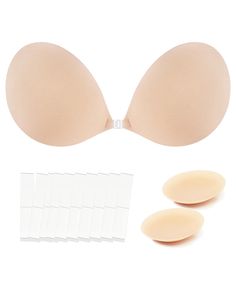 PRICES MAY VARY. 【Strong Stickness - Not Coming Off】- Egussi self sticky strapless bra manually brushed 3 layer skin-friendly silicone gels.High-strength stickiness to make sure you can comfortably wear them all the day while not irritate the skin, no worry about coming off. Close up the front clasp to push your breasts together and give you a sexy cleavage. 【Thin Edge - No Show Outline】- Our no show bra provides graduated thickness protects your nipples from showing through. Thin edge ensures t No Show Bra, Stick On Bra, Bras For Backless Dresses, Dress Tape, Burr Basket, Self Adhesive Bra, Clothing Tape, Strapless Backless Bra, Backless Evening Dress