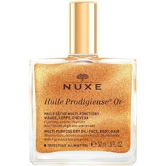 NUXE Huile Prodigieuse Multi-Purpose Golden Shimmer Oil for Body, Face & Hair (50ml) Indulge in the luxurious radiance of NUXE Huile Prodigieuse Multi-Purpose Golden Shimmer Oil. This versatile beauty elixir enhances your natural glow with a touch of golden shimmer, nourishing your body, face, and hair with every use. Key Points: Multi-Purpose: A single product for body, face, and hair, simplifying your beauty routine. Golden Shimmer: Adds a luminous, sun-kissed glow to your skin and hair. Nourishing Formula: Enriched with seven precious botanical oils, including Tsubaki, Sweet Almond, Camellia, Hazelnut, Macadamia, Borage, and Argan. Moisturizing and Softening: Deeply hydrates and softens skin and hair, leaving them silky smooth. Anti-Oxidant Properties: Protects against environmental dam Shimmer Oil, Deep Conditioning Hair Mask, Deep Conditioning Hair, Borage Oil, Macadamia Oil, Pierre Jeanneret, Dry Oil, Botanical Oils, After Sun