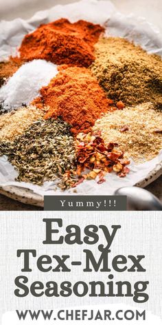 Tex-Mex Seasoning: Add a burst of Southwestern flavor to your dishes! A perfect blend of spices for tacos, fajitas, and more. Chili Seasoning Recipe, Fajita Seasoning Recipe, Dinner Party Dishes, Dry Rub Recipes, Homemade Spice Mix, Taco Seasoning Recipe, Spice Blends Recipes, Impressive Dinner