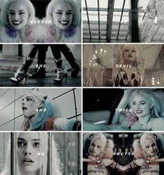 many different images of marilyn monroe in the movie's music video, including one with blonde hair and another with blue eyes