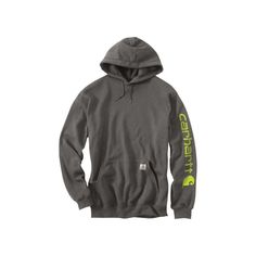 The Carhartt Loose-Fit Midweight Logo Hoodie for Men is made from an optimized cotton/polyester blend for durability, warmth, and comfort. It's a smart choice for outside work or play. This men's hoodie features a logo printed on the left sleeve and another sewn on the handwarmer pouch. The Carhartt Loose-Fit Midweight Long-Sleeve Hoodie also features a drawcord-adjustable hood and a rib-knit hem and cuffs. Solids: 50% cotton/50% polyester blend. Heather Gray: 70% cotton/30% polyester. Machine wash. Imported.Manufacturer style #: K288. Solids: 50% cotton/50% polyester blend Heathers: 70% cotton/30% polyester Handwarmer pouch Drawcord-adjustable hood Rib-knit cuffs and waist Logo screen-printed on the left sleeve Carhartt Pullover, Carhartt Hoodie, Carhartt Shirts, Men Carhartt, Accessories Jacket, Carhartt Mens, Shirt Accessories, Three Piece, Look Cool