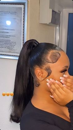 Ponytail Frontal, Laid Hairstyles, Hairstyle Ponytail, Barbie Ponytail, Straight Hairstyle, Natural Hair Growth Tips, Girl Hairstyle, Curly Hair Styles Easy, Hair Ponytail