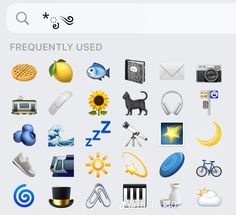 a bunch of different types of icons on a cell phone with the caption frequently used