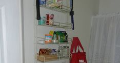 the pantry shelves are organized and ready to be used