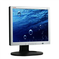 a desktop computer monitor with water bubbles on it's screen and the bottom panel is black