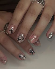 Short Nail Inspo, Mens Nails, Hippie Nails, Ideas Uñas, Hard Nails, Soft Nails