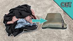 an image of clothes on the ground with text overlay