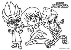 cartoon characters from the powerpunks coloring pages for kids to color and print