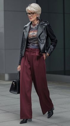 Edgy Fashion For Over 50, Modern Outfits For Women, Cool Outfits Edgy, Edgy Classy Outfits, Edgy Style Inspiration, Edgy Chic Outfits, Edgy Style Outfits, Classy Edgy Outfits, Over 60 Fashion Classy