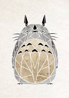 the totoro is made up of geometric shapes