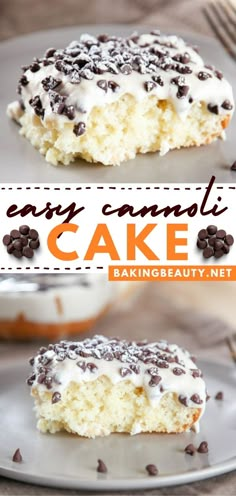 This best cannoli cake recipe is a Thanksgiving sweet treat you'll be proud to serve! This simple cake recipe is so moist it almost melts in your mouth! Plus, it's also topped off with a decadent cannoli cream frosting. What's not to love? Canolli Cupcakes Recipe, Carrabas Cannoli Cake Recipe, Cannoli Poke Cake Recipe, Cannoli Frosting, Canolli Cake Recipe, Canolli Cake Recipes, Canola Cake Recipe, Cannoli Bars