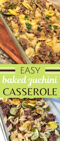 easy baked glucchini casserole with zucchini noodles