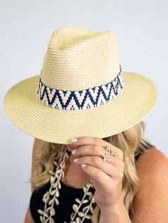 Kynthos Raffia Fedora Boho Trim