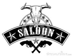 ⊱⊶♘♠ ♣ ♥ ♦♘⊷⊰ Saloon Sign, Lettering Fonts Design, Saloon Bar, Western Saloon, Wild West Party, Western Restaurant, Western Parties, Wallpaper Earth, Custom Tee Shirts