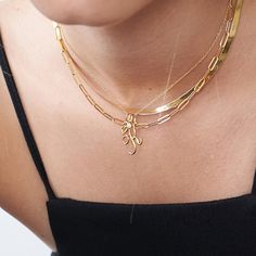 Classic Paperclip Chain Necklace - Gold Vermeil - 3 Safety Policy, Paperclip Chain Necklace, Paperclip Necklace, Figaro Chain Necklace, Necklace For Her, Cozy Knits, Paper Clip, Chic Design, Name Necklace