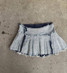 Denim, we love it. The Phobya Miniskirt, but Nephilym, Deconstructed! - just in time for summer. Hand crafted from top-quality sustainable denim and completely unique. Finished with the statement Safety Pin Closure  This skirt is designed to look deconstructed and/or inside out, be uniquely worn, adjusting the pins to the wearer. - Safety Pin closure - Handmade - One piece wrap skirt design - Micro-mini pleated skirt style - Low-rise fitted waist - Pre-washed   - Sustainable dead-stock denim  - Mini Skirt Denim, Cute Party Outfits, Diy Denim Skirt, Long Cotton Skirt, Pleated Denim Skirt, Traditional Skirts, Mini Pleated Skirt, African Print Maxi Skirt, Summer Wardrobe Essentials