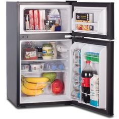 an open refrigerator filled with lots of food