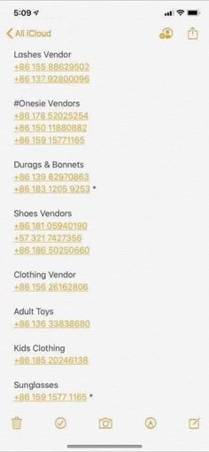 the screen shot shows an email list for clothing stores