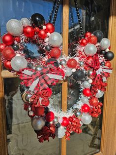 This wreath shimmers in the sun showing all the colors and glitter. This wreath can be displayed outside under a covered area or inside! Door Wreath Hanger, Door Hangers, Door Wreaths, Gift Registry, All The Colors, Minnie Mouse, The Sun, Wreath, Etsy Accessories