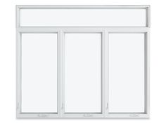 an open white window on a white background