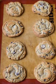 chocolate chip cookies on a baking sheet ready to be baked