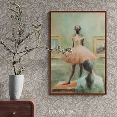 Contemporary ballet artwork inspired by the work of Edgar Degas, the 19th-century French master artist of the ballet. The perfect gift for ballet lovers, ballet dancers, adult ballet students and teachers. Ballet Artwork, Ballet Wall Art, Dancer Sculpture, Impressionist Watercolor