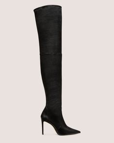 ULTRASTUART 100 STRETCH BOOT | Stuart Weitzman Sleek Fitted High Heel Boots, Formal Fitted Knee-high Boots, Sleek Fitted Knee-high Boots, Fitted Knee-high Boots With Sculpted Heel, Sleek Fitted Heeled Boots With Sculpted Heel, Fitted Calf Leather Knee-high Boots With Sculpted Heel, Classic Fitted Knee-high Boots With Reinforced Heel, Fitted High Shaft Heeled Boots For Evening, Fitted Knee-high Boots With 4-inch Heel