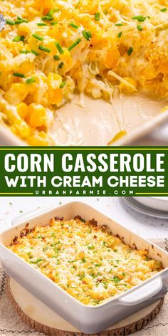 Your Easter dinner menu must have this cream cheese corn casserole recipe! You can use fresh corn, frozen corn, or canned corn. Creamy, cheesy, and full of flavor, this easy corn casserole with cream cheese is a kid-friendly side dish! Creamed Corn Canned, Mexican Corn Casserole With Yellow Rice, Cheesy Cream Corn Casserole, Best Corn Dishes, Easy Veg Side Dishes, Easy Cream Corn Casserole, Recipes For Canned Corn, Corn Casserole With Cornmeal, Corn Casserole Frozen Corn