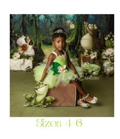 "Frog Princess Tutu Dress/ Costume  PLEASE READ BEFORE PLACING YOUR ORDER: Crochet Tube Top Measurements:  4 years: 9 length x 8 waist 5 years - 6 years:10 length x 9 waist 7 years - 10 years: 12 length x 9 waist This dress is made with 3 layers of tulle. FYI about Crochet Tops & Tutus: * The crochet top is unlined and it's a halter top. Ribbons are used as a strap. * Tutus are semi sheer and they are not lined, so you will want to wear something underneath to provide extra coverage. * Tutus are Rapunzel Costume Adult, Princess Tiana Costume, Tiana Costume, Princess Tiana Birthday Party, Crochet Tube Top, Princess Tutu Dress, Rapunzel Costume, Tutu Dress Costumes, Frog Costume