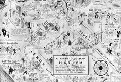 an old black and white map shows people walking around the area with various things on it