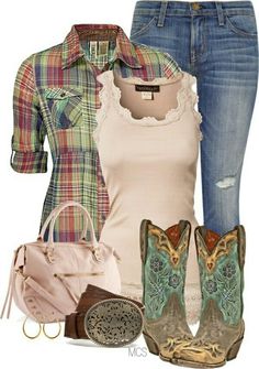 Mode Country, Looks Jeans, Looks Country, Country Girls Outfits, Country Fashion, Skirt Maxi, Mode Casual, Cowgirl Outfits, Outfit Trends