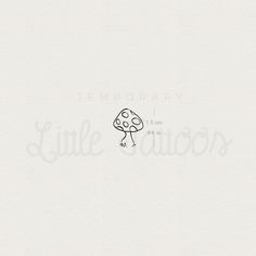 a drawing of a mushroom with the words'little calicor'written below it