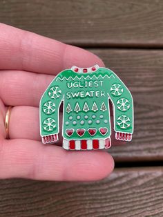 Beautiful pin! Please see my other listings- I am happy to combine the shipping. Thanks so much! Sweater Pin, Stationary Supplies, Ugly Sweater, Pin Brooch, Ugly Christmas, Christmas Sweater