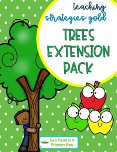 a book cover with an apple tree and two owls on it, reading trees extension pack