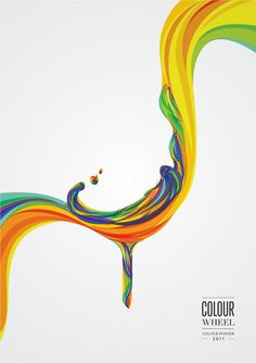 an abstract rainbow swirl design on a white background