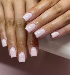 Neutral Pink Nails, Milky Nails, Neutral Pink, Work Nails, Classy Acrylic Nails, Short Square Acrylic Nails, Short Acrylic Nails Designs, Neutral Nails, Square Acrylic Nails