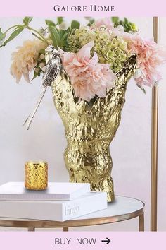 -Tabletop vase or centerpiece
-Pairs well with other items in the Cardinal series
H- 15.75" | W- 9.5" x 5.5" Filigree Vase Metal, Metal Filigree Vase, Aluminum Vase, Metal Vase, Gold Decor, Floral Bouquets, A Tree, Bouquets, Natural Beauty