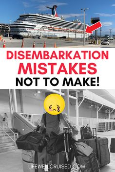 a person with luggage and an expression on their face that says disembarkation makes not to make