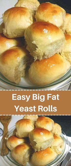 Easy Big Fat Yeast Rolls, Healthy Dough, Sweet Yeast Rolls Recipe, Country Bakery, Hot Rolls, Yeast Roll, Easy Yeast Rolls, Dinner Rolls Easy, Homemade Yeast Rolls